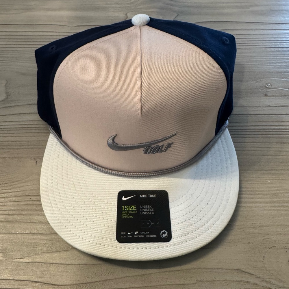 Nike Cream and Blue Snapback Hat